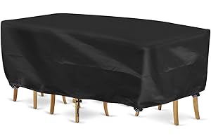 ‎INMUA INMUA Gartenmöbel Abdeckung, Rechteckig Abdeckung für Gartenmöbel Wasserdicht Winddicht UV-Beständiges 420D Oxford Geweb Abdeckplane Schutzhülle für Gartentisch (242x162x100cm)