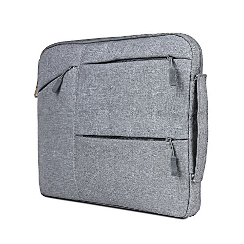 iCasso Schützend Weich Handtasche Tragetasche Notebooktasche Laptop sleeve Einfachen Stil Hülle für Laptop / Dell / Surface / MacBook, Notebook und Tablet / Lenovo / Samsung (11-13.3 Zoll,Hellgrau)