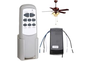 EZSDY Universal Wireless Ceiling Fan Remote Control kit with 3 Speeds and 3 Timing Setting Fan Pendant lamp Remote Controller Transmitter and Receiver for Home Office Hotel