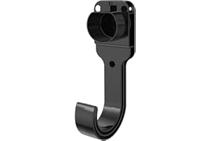 J&D Supporto per Caricabatterie EV Tipo 2 con Gancio, Supporto da Parete per Veicolo Elettrico Organizzatore di Cavi di Ricarica per Montaggio a Parete per Maggior Parte Standard UE EVs, Nero
