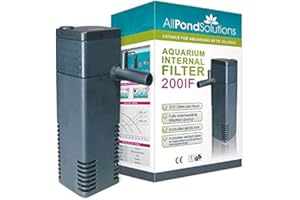 allpondsolutions Fish Tank Filter, 200IF Internal Aquarium Water Filter for Small Coldwater or Tropical Aquariums for Tanks Up to 35 Litres – Include Spray Bar and Venturi options to add Oxygen.