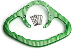 REACHMALL Maniglia per moto, tappo serbatoio carburante per moto, bracciolo posteriore per sedile posteriore, impugnatura per serbatoio di sicurezza passeggero, impugnatura in alluminio CNC (verde)