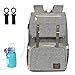 Produktbild Wickelrucksack mit großer Kapazität, multifunktional, wasserdicht, für Mama, Wickeltasche, Rucksack mit Laptop-Fach, isolierte Taschen und Kinderwagen, strapazierfähig, stilvoll