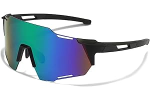 YQBFTC Occhiali da Sole Sportivi Polarizzati,Occhiali da Ciclismo Antivento Uomo e Donna,UV400 Occhiali Veloci Uomo,Occhiali Bici Polarizzati Sportivi per Ciclismo,Motociclismo,Corsa,Sci,Alpinismo