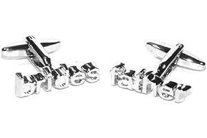 VIRENS EMPOURIUM SILVER CUT OUT 3D mens wedding cufflinks cuff link Groom best man usher page UK (BRIDES FATHER)