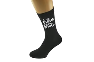 GTR - SOCKS Black Wedding Script Design Socks UK Adult 5-12 in Various Roles