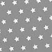 'Sugarapple Storage Baskets Grey Stars Design White Cotton Lined with Fleece, Size: 19 Cm X 13.5 cm x 13.5 cm