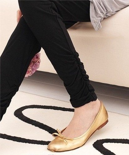 Full-Length Black Ruched Maternity Leggings - UK size 10