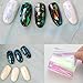 Shot--In 5 Colors Newest Broken Glass Foils Finger DIY Nail Art Stencil Decal Stickers