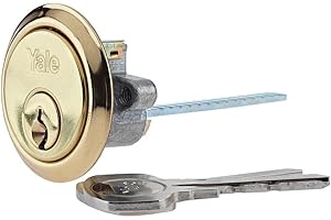 YALE SECURITY Yale YALB1109PB Cilindro de llanta de Repuesto, Apto para Puertas de 38-57 mm, Incluye 2 Llaves, latón Pulido, 2 Keys, Set de 6 Piezas