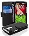 Price comparison product image Cadorabo Book-Style Case for LG G2 Mini with Card Compartment Made of Textured Faux Leather Black