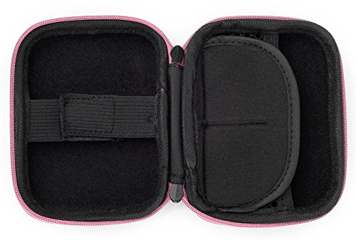 Etui housse rigide rose pour Nikon Coolpix A300 appareil photo compact - mousqueton amovible  par DURAGADGET