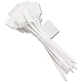 Cable Zip Ties, 100 Pack Colored Zip Ties 4 Inch, Multi-Purpose Self-Locking Nylon Cable Ties Cord Management Ties, Plastic Wire Ties for Home, Office, Cabling, Ethernet Wire Marking Label, White