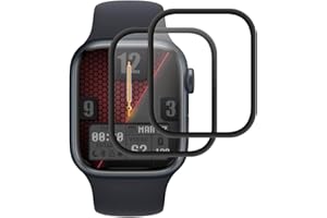 BEUKEI Vitre Protection pour Apple watch Series 7/8/9 45mm Verre Trempé, 2 Pièces Protege Ecran [Dureté 9H][Ultra HD Claire][Anti Rayures]Ecran Protection