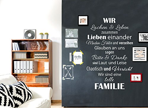 Wandaro® W3301 Wandtattoo Wir sind eine Familie… schwarz 58x90cm - 4