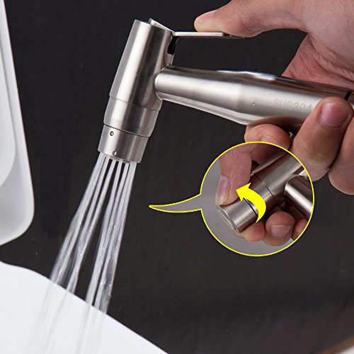 CIENCIA Bidet-Handbrause für Toilette Sprayer Premium Edelstahl Sprüher Shattaf Komplett Bidet Set für WC(WS024AF) - 5