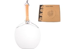 Siocok 12 Inch Pizza Peel, Folding Pizza Peel, Large Aluminum Pizzas Peel with Long Detachable Handle for Homemade Bread Baking