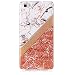 Produktbild Huawei P8 Lite Hülle, Huawei P8 Lite Handyhüle, Alfort Weich TPU Schutzhülle Fließendes Glitzern und Spiegel Hand Hülle für Huawei P8 Lite (4.5 Zoll) Smartphone Handytasche Case Cover (Platin)