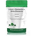 ECO-VITS Lutein (50mg) ZEAXANTHIN (10mg) & Meso-ZEAXANTHIN (10mg) 120 CAPS. Recyclable Packaging. Sealed Pouch
