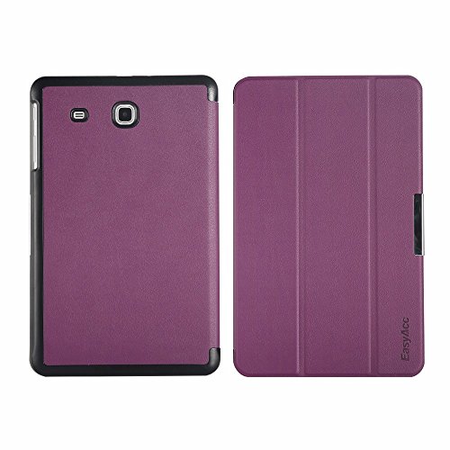 EasyAcc Samsung Galaxy Tab E 9.6 Hülle Schutzhülle T560 Case Hochwertiges PU Leder Etui – mit Standfunktion für Samsung Galaxy Tab E T560/T561 (9,6 Zoll) Tablet-PC (Lila, Kunstleder, Ultra Dünn) - 7
