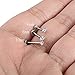 Hosaire 2PCS x 8mm Stainless Steel Inlaid Piercing Cubic Zirconia Lip Rings
