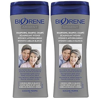 Biorène Shampooing Déjaunissant Intensif pour Cheveux Gris/Blanc Biorène 200 ml - Lot de 2