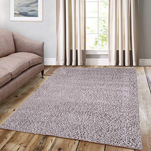 Tappeto A Pelo Lungo Colore Argento 100 Polipropilene