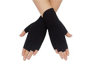 Bienvenu Guanti estivi da uomo, protezione UV, mezze dita, per escursionismo, guida, ciclismo, equitazione, in cotone traspirante