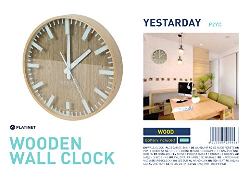 PLATINET Wanduhr „YESTARDAY“ 31.3 cm – beige - 3