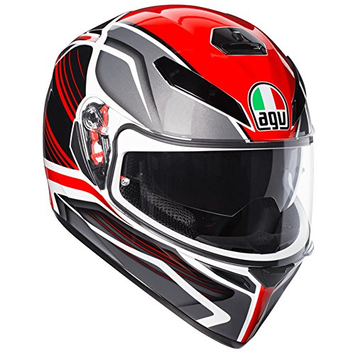 AGV K3-SV DVS Full Face Motorcycle Bike Crash Helmet Lid - Proton Black/Red ML