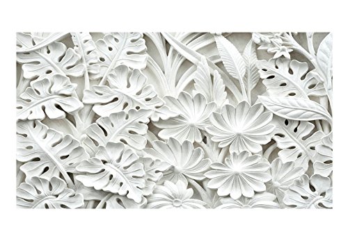 Vlies Fototapete 500×280 cm – Top – Tapete – Wandbilder XXL – Wandbild – Bild – Fototapeten – Tapeten – Wandtapete – Wand – Blätter weiß f-B-0058-a-a - 5