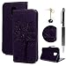 Produktbild Mixpring Hülle für Samsung Galaxy A6 2018,Schutzhülle Prägung PU Leder Flip Case Protective Cover Innere Transparent Weiche Silikon Bookcase Handy Tasche Schale mit Magnet Standfunktion Etui,Lila