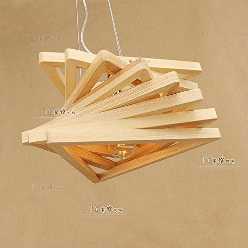 Lamdari Solid Wood Lantern Creativity Spiral Turn Around Retro Vintage Hanging Lamp Oak Industrial Pendant Light E27 Cap Height Adjustable With Wood For Dining Tavern Winery Restaurant