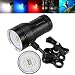 Produktbild Tauchen Taschenlampe, hevoiok 12000lm LED Fotografie Video Tauchen Taschenlampe wiederaufladbar wasserdicht Unterwasser Taschenlampe Handheld Taschenlampe