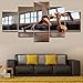 Produktbild Qwerlp Leinwand Malerei 5 Stücke Sport Fitness Frau Poster Moderne Wandkunst Modular Picturehd Gedruckt Bild Auf Leinwand