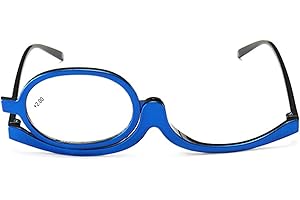Seminismar - Gafas de lectura y maquillaje con cristal giratorio lupa para mujer, gafas de maquillaje giratorias, lupas, para gafas plegables cosméticas