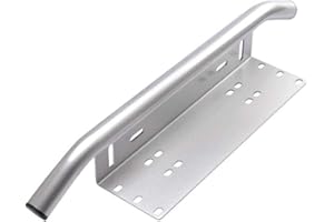 Mdurian Licencia Universal Soporte Montaje de matrícula 23" Parachoques Delantero Bull Bar para Barra Luces conducción LED y lámpara de Trabajo Aluminio Plata