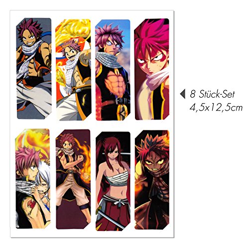 Preisvergleich Produktbild Papapanda 8 PC Lesezeichen für Fairy Tail Logo bookmark
