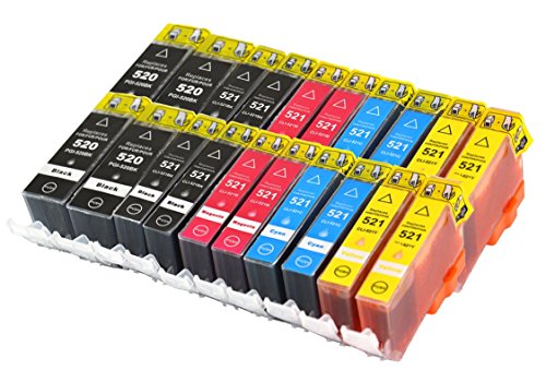 20 Tintenpatronen kompatibel für Canon CLI-521 PGI-520 - 2