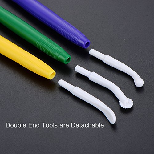 Willbond 12 Stück Töpferei Werkzeug Ton Skulptur Clay Shaping Sculpting Tools Set Keramik Carving Werkzeuge für Keramik Ton Keramik, Verschiedene Farben - 4