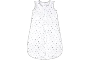 TURMIN Baby Sleeping Bag 1.0 Tog 6-12 Months 100% Cotton Newborn Sleep Sack, Sleeveless Baby Sleep Bag, Star