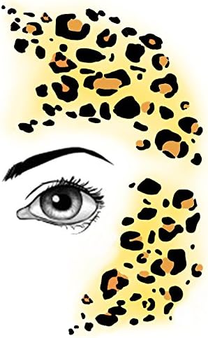 10X Lively Leopard Instant Facepaint Temp Tattoos
