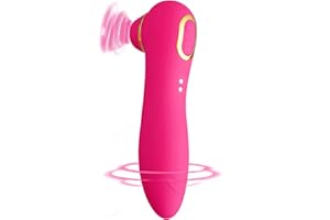 AYCA Ŝạti sfyęr pro 5 Ŝạti sfyęr sùcciønadøro Müjèr Ṽïbràdrädőr Mùjêr Con carga magnética USB 100% resistente al agua, masajeador eléctrico de silicona suave portátil de 6 + 10 modos (Rojo138.07MM)