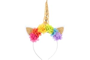 ‎JMITHA JMITHA Haarreif Einhorn Elastisch Einhorn Blumenmädchen Haarschmuck Mädchen Haare Hoop Stirnbänder Haar-Zusätze Haarreif