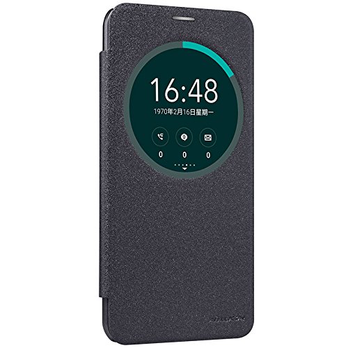 TopAce High quality PU cuero funda flip cover caso para Asus Zenfone 2 Laser ZE601KL 6 0 pulgadas  Negro 