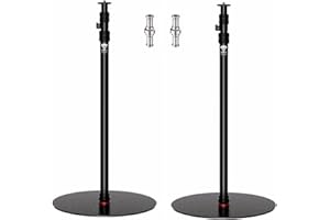 IFOOTAGE A400 Round Base Monopod, 79'' Photography Light Stand Flat Base, Aluminum Studio Stand Camera Tripod Monopod for DSLR Camera, Light, Live Streaming, Vlogging, Payload 10KG/22LBS (2 Pack)