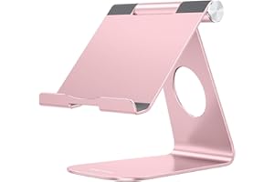Support OMOTON Réglable Multi-Angles en Aluminium pour iPad, Tablettes Moins De 13 Pouces, Samsung Tabs - Or Rosé