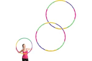 Wmzjnljy 2pcs 8 Sections Hula Hoop Adjustable Hoola Hoops Easy To Carry Hula Hoops for Dancing,Playing Sports,Games,Swimming Pet Training,Portable Fitness Equipment(Z61-2)