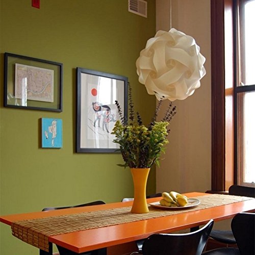 VORCOOL Lampenschirm Decke-Anhänger DIY IQ-Jigsaw Puzzle Lampe Shade Kit – Größe L ( weiß ) - 3