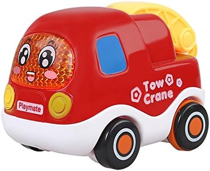 KAGADS Vehicles Toys, Assorted Rescue traffic Push and Go Mini Cartoon Toy Cars for 1-6Years Kids Toddlers Boys (Crane)